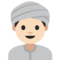 Person Wearing Turban - Light emoji on Google